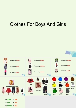 二年级英语上册 lesson 26 Clothes for boys and girls课件1 冀教版（一起）-冀教版小学二年级上册英语课件