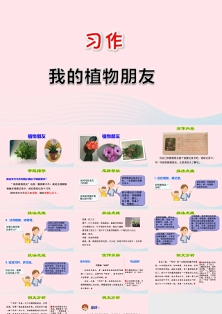 三年级语文下册 第一单元 习作 我的植物朋友课件 新人教版-新人教版小学三年级下册语文课件