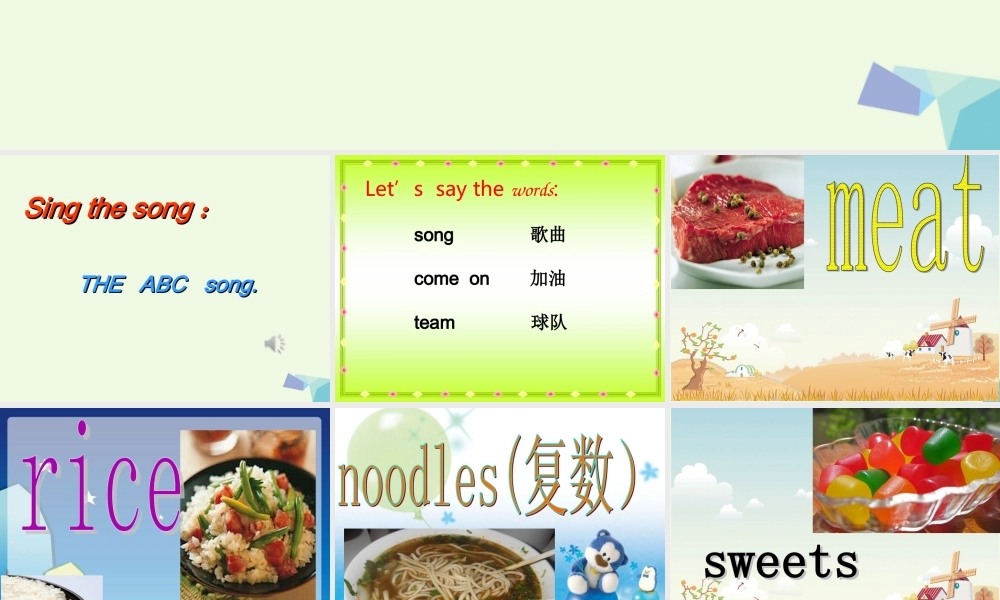 二年级英语上册 Module 2 Unit 1 I don’t like meat课件1 外研版（一起）-外研版小学二年级上册英语课件