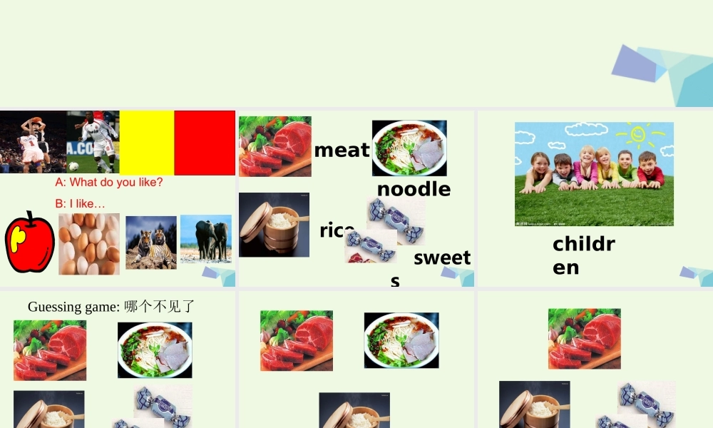 二年级英语上册 Module 2 Unit 1 I don’t like meat课件2 外研版（一起）-外研版小学二年级上册英语课件