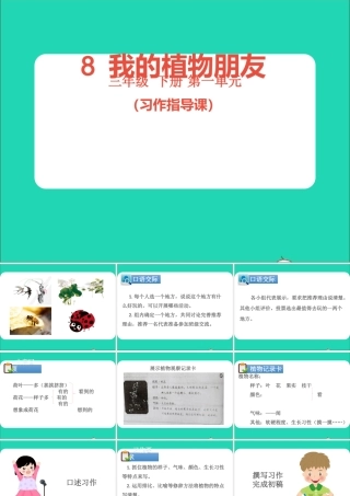 三年级语文下册 第一单元 习作指导《我的植物朋友》课件 新人教版-新人教版小学三年级下册语文课件