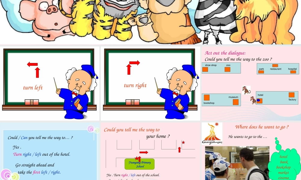 二年级英语下册 Module 9 Unit 1 Turn left课件5 外研版（一起）-外研级下册英语课件