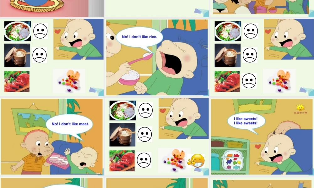 二年级英语上册 Module 2 Unit 1 I don’t like meat课件5 外研版（一起）-外研版小学二年级上册英语课件
