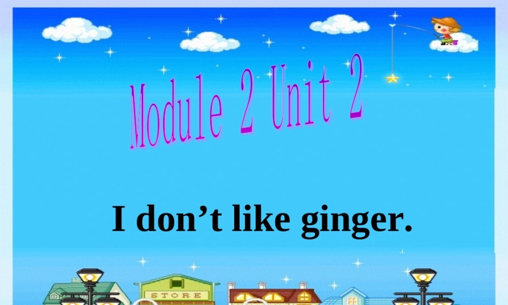 二年级英语上册 Module 2 Unit 2 I don’t like ginger课件1 外研版（一起）-外研版小学二年级上册英语课件