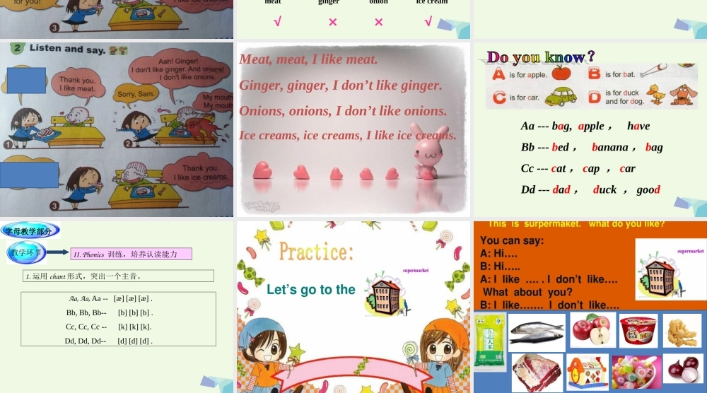 二年级英语上册 Module 2 Unit 2 I don’t like ginger课件1 外研版（一起）-外研版小学二年级上册英语课件