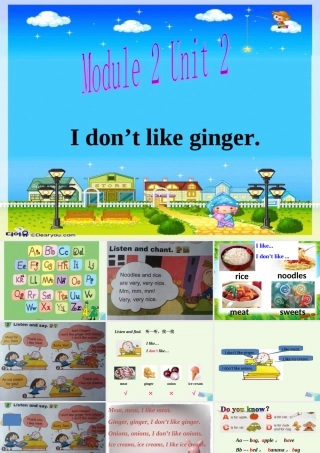 二年级英语上册 Module 2 Unit 2 I don’t like ginger课件1 外研版（一起）-外研版小学二年级上册英语课件