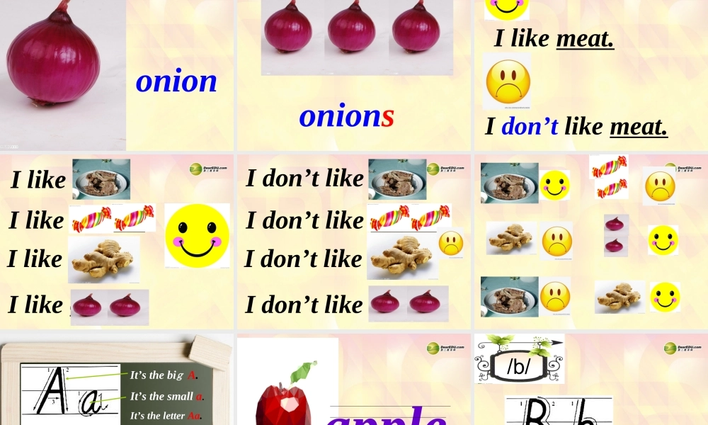 二年级英语下册 Module2 unit1 I don’t like meat课件 外研版（一起）