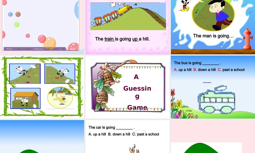 二年级英语下册 Module 8 Unit 1 The train is going up a hill课件4 外研版（一起）-外研版小学二年级下册英语课件