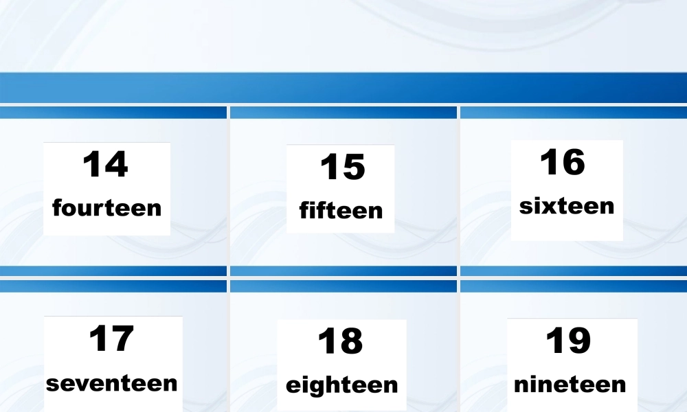 二年级英语下册 Unit 2 Lesson 13 I count.(1)课件 冀教版（一起）