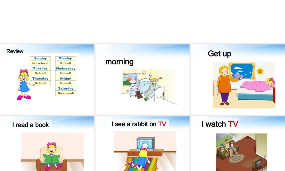 二年级英语下册 Unit 3 Lesson 17 It's Saturday!(1)课件 冀教版（一起）