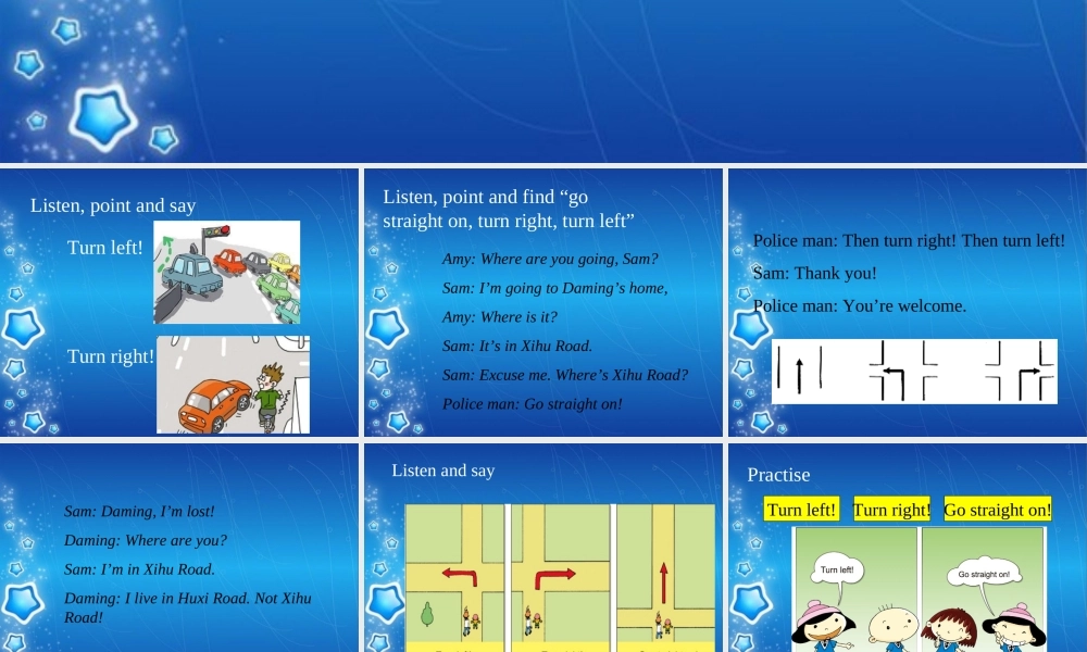 二年级英语下册 Module 9 Unit 1 Turn left课件3 外研版（一起）-外研版小学二年级下册英语课件