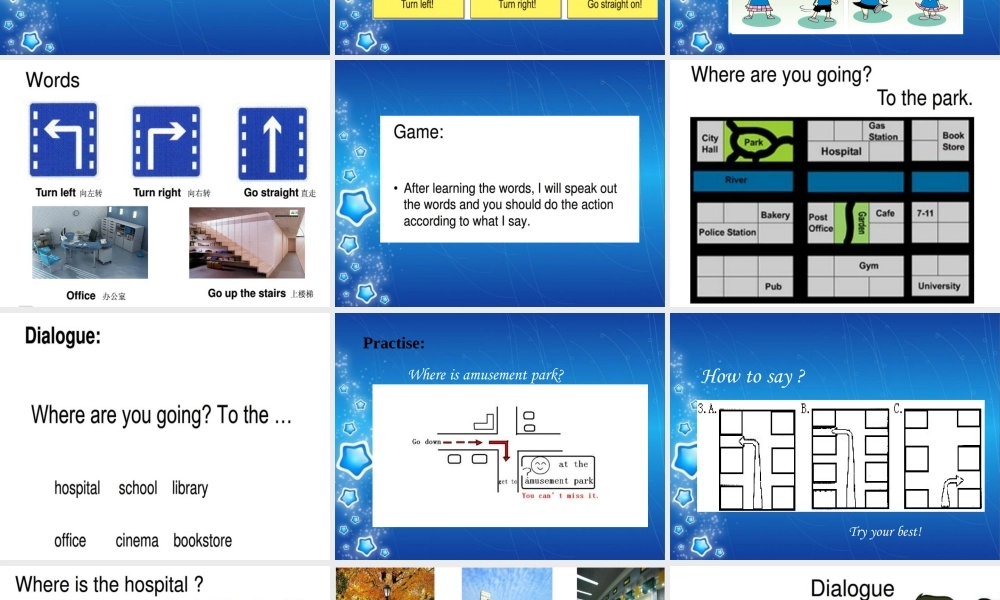 二年级英语下册 Module 9 Unit 1 Turn left课件3 外研版（一起）-外研版小学二年级下册英语课件