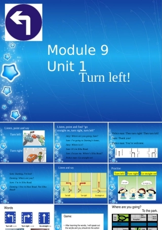 二年级英语下册 Module 9 Unit 1 Turn left课件3 外研版（一起）-外研版小学二年级下册英语课件