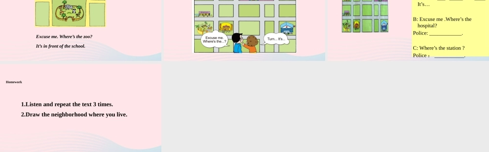 二年级英语下册 Module 10 Unit 1 It’s next to the park课件1 外研版（一起）-外研版小学二年级下册英语课件