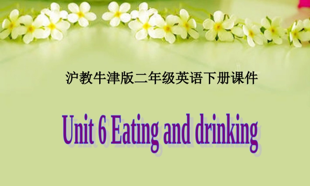 二年级英语下册 Unit 6(6)课件 沪教牛津版