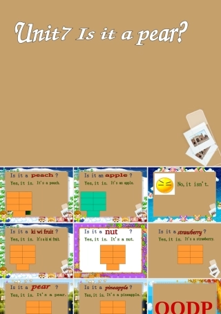 二年级英语下册 Unit 7Is it a pear(8)课件 北师大版