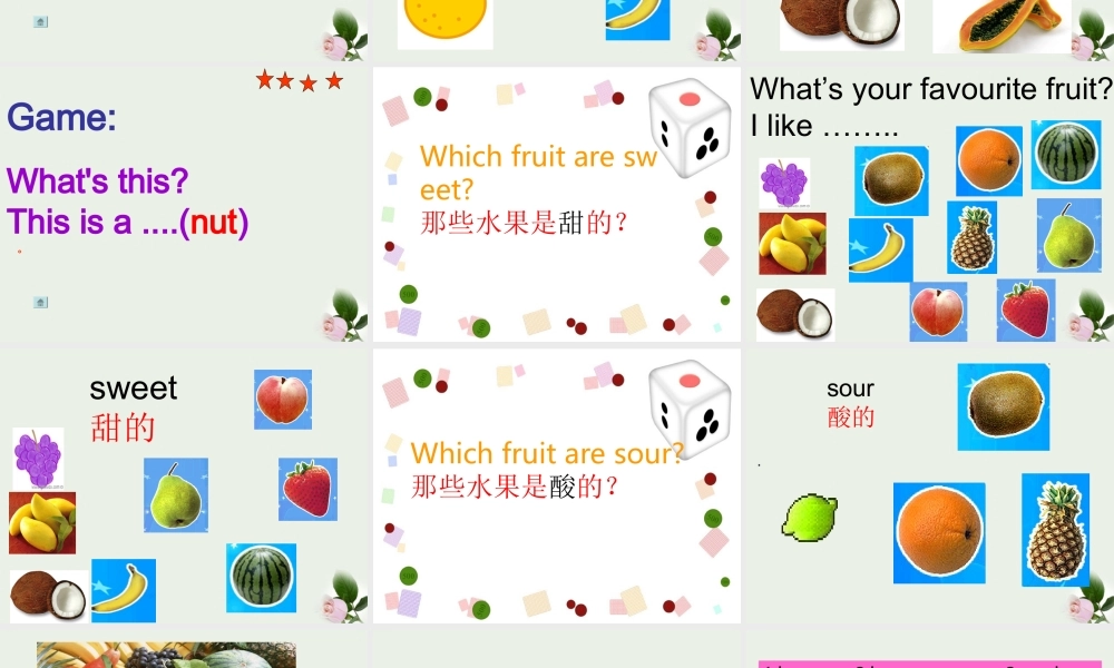 二年级英语下册 Unit 7Is it a pear课件 北师大版