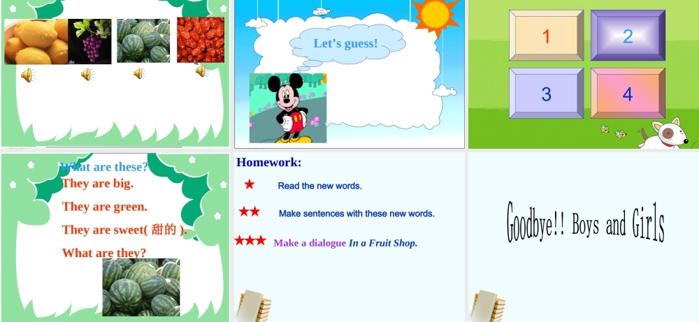 二年级英语下册 Unit 9(2)课件 新世纪版