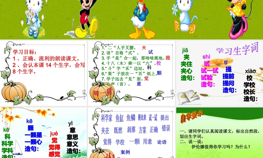 二年级语文下册 第2单元 8《自己试一试》课件2 语文S版-语文S版小学二年级下册语文课件