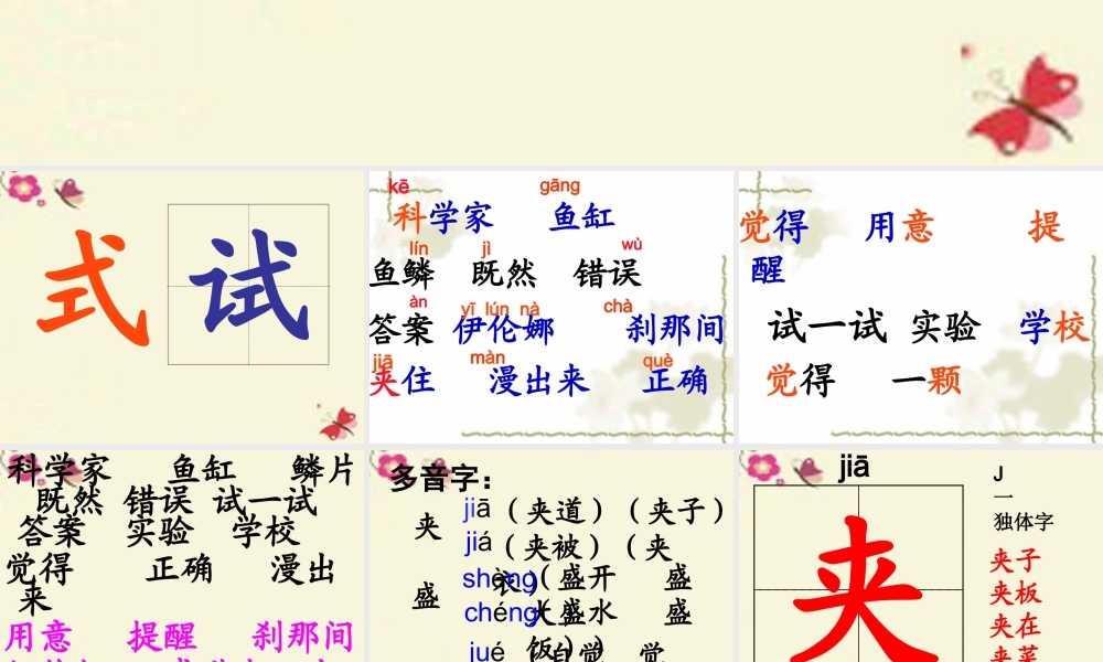 二年级语文下册 第2单元 8《自己试一试》课件4 语文S版-语文S版小学二年级下册语文课件