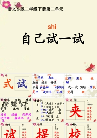 二年级语文下册 第2单元 8《自己试一试》课件4 语文S版-语文S版小学二年级下册语文课件