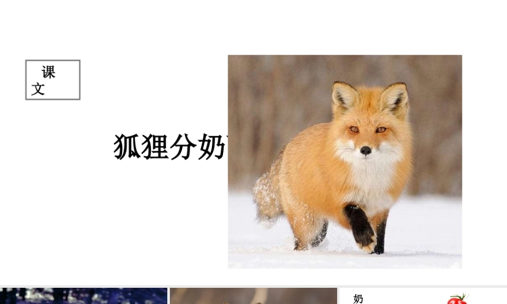 二年级语文上册 课文7 22《狐狸分奶酪》课堂教学课件 新人教版-新人教版小学二年级上册语文课件