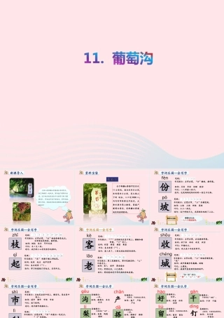 二年级语文上册 课文3 11《葡萄沟》教学课件 新人教版-新人教版小学二年级上册语文课件