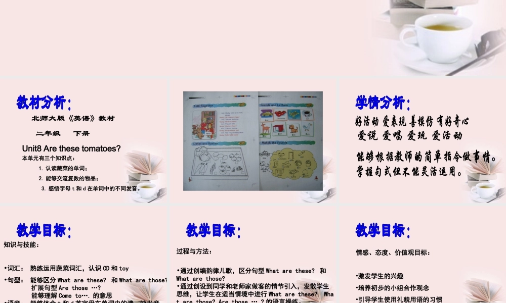 二年级英语下册 Unit8Are these tomatos(3)课件 北师大版