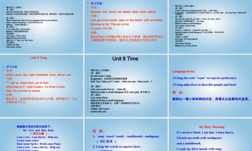 二年级英语下册 unit9课件 沪教牛津版