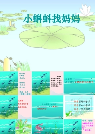 二年级语文上册 课文1 1《小蝌蚪找妈妈》课堂教学课件3 新人教版-新人教版小学二年级上册语文课件