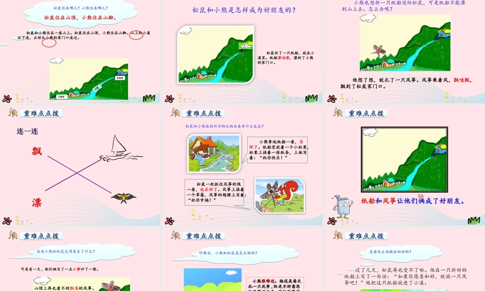 二年级语文上册 课文7 23《纸船和风筝》教学课件 新人教版-新人教版小学二年级上册语文课件