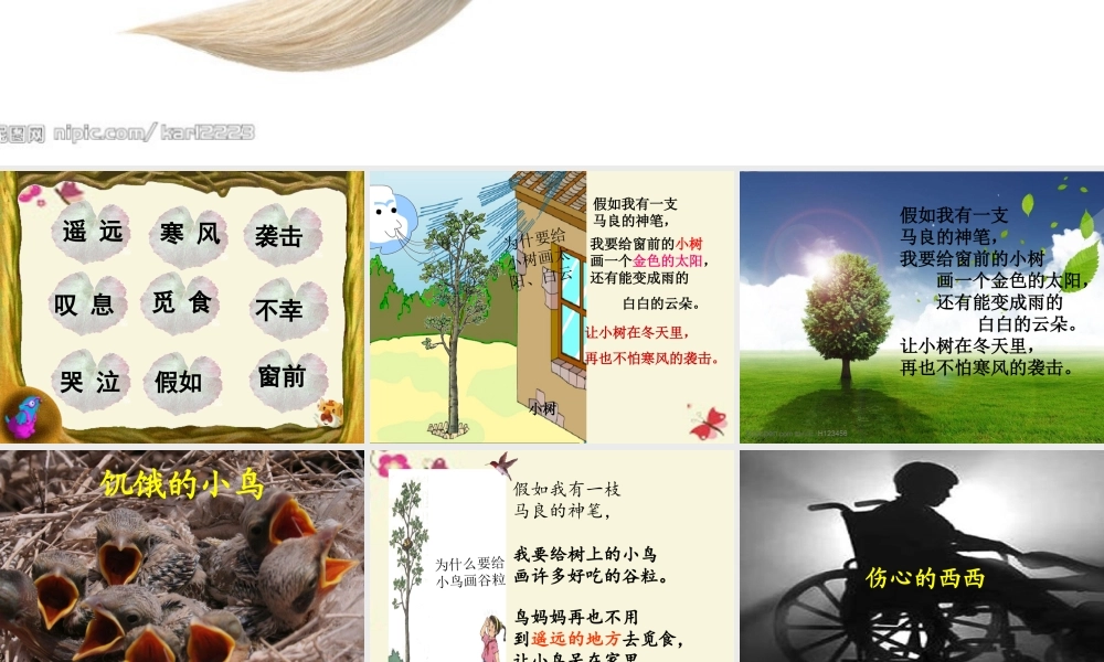 二年级语文下册 第3单元 10《假如》课件5 语文S版-语文S版小学二年级下册语文课件