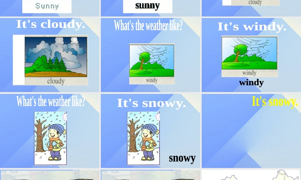 二年级英语下册《Unit 2 Weather》（Lesson 55）课件 人教新起点-人教新起点小学二年级下册英语课件