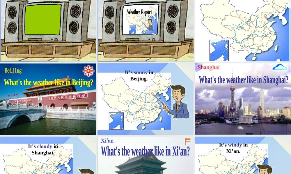 二年级英语下册《Unit 2 Weather》（Lesson 55）课件 人教新起点-人教新起点小学二年级下册英语课件