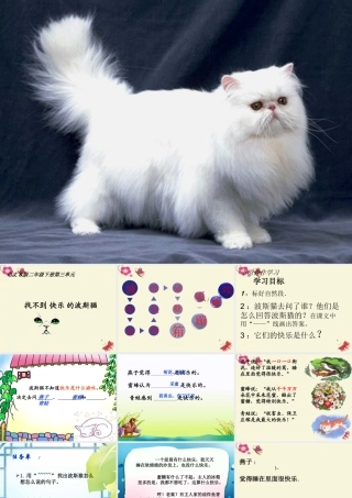 二年级语文下册 第3单元 11《找不到快乐的波斯猫》课件1 语文S版-语文S版小学二年级下册语文课件
