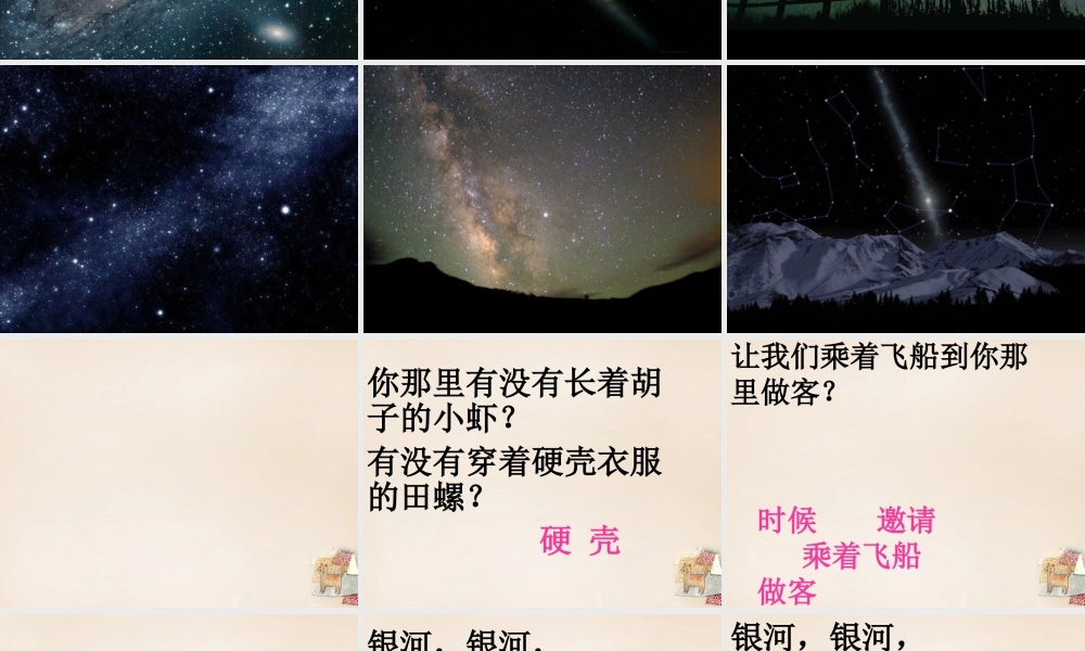 二年级语文上册《问银河》课件1 长春版-长春版小学二年级上册语文课件