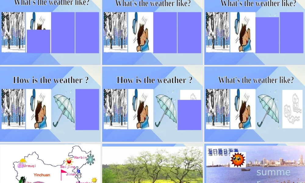 二年级英语下册《Unit 2 Weather》课件1 人教新起点-人教新起点小学二年级下册英语课件