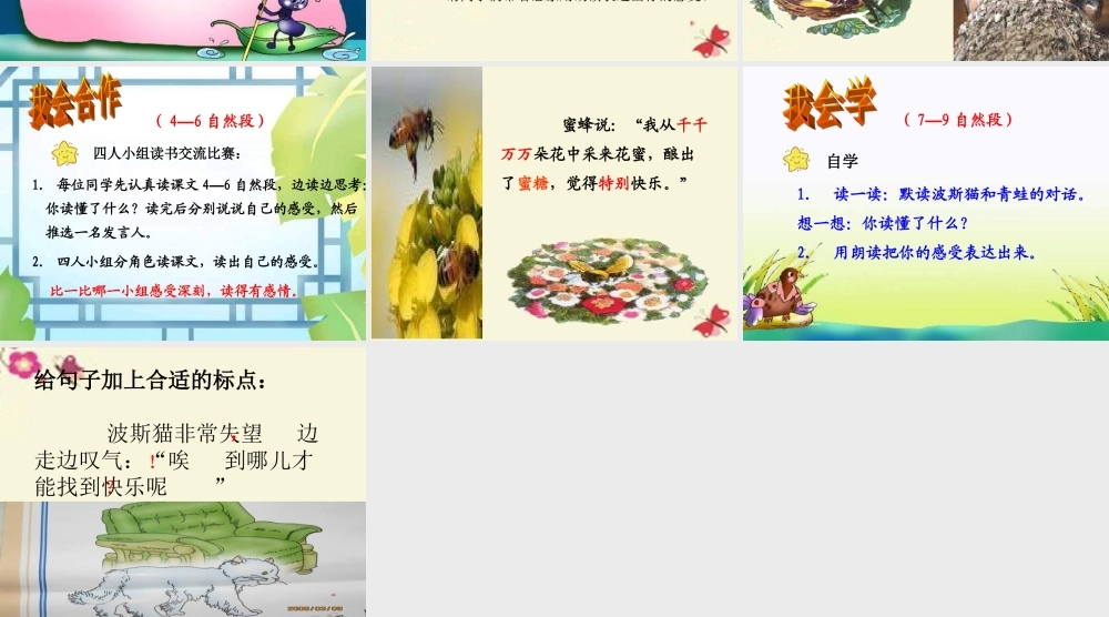 二年级语文下册 第3单元 11《找不到快乐的波斯猫》课件3 语文S版-语文S版小学二年级下册语文课件