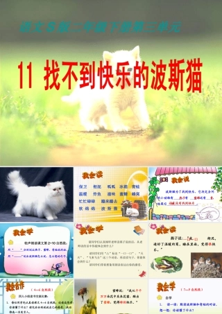二年级语文下册 第3单元 11《找不到快乐的波斯猫》课件3 语文S版-语文S版小学二年级下册语文课件
