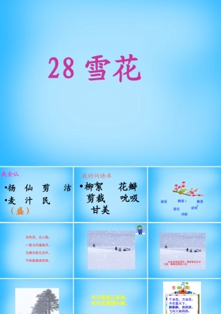 二年级语文上册《雪花》课件2 语文A版-语文A版小学二年级上册语文课件