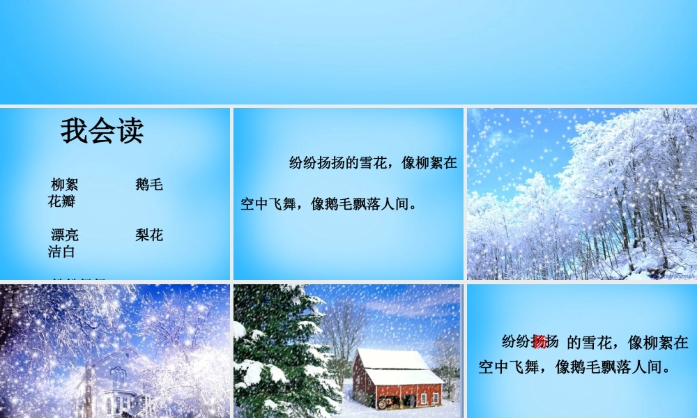 二年级语文上册《雪花》课件3 语文A版-语文A版小学二年级上册语文课件