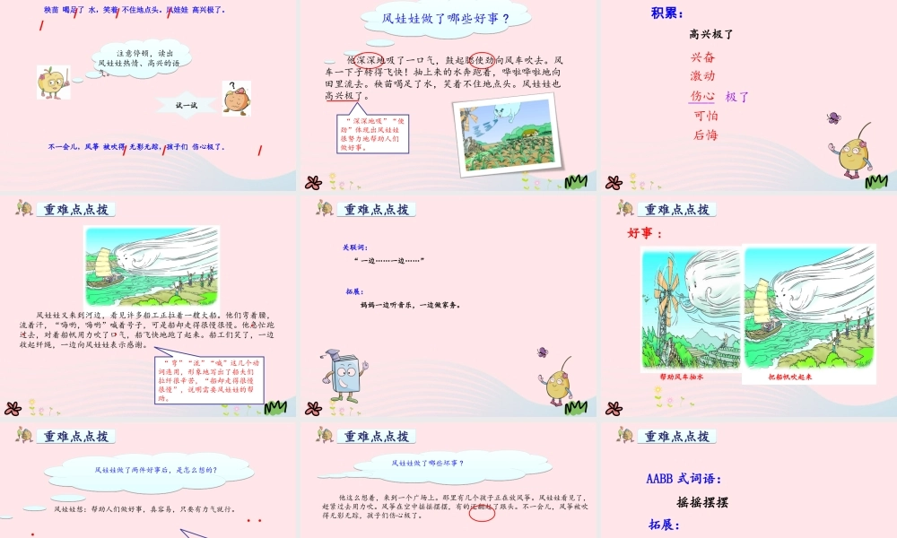 二年级语文上册 课文7 24《风娃娃》教学课件 新人教版-新人教版小学二年级上册语文课件