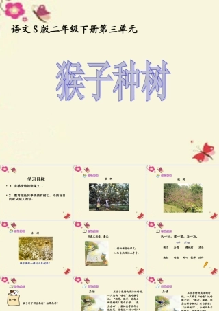 二年级语文下册 第3单元 12《猴子种树》课件4 语文S版-语文S版小学二年级下册语文课件