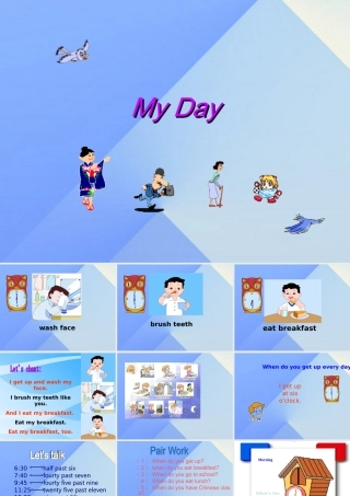 二年级英语下册《Unit 5 My Day》课件 人教新起点-人教新起点小学二年级下册英语课件
