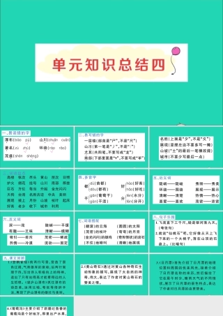 二年级语文上册 课文3知识总结四作业课件 新人教版-新人教版小学二年级上册语文课件