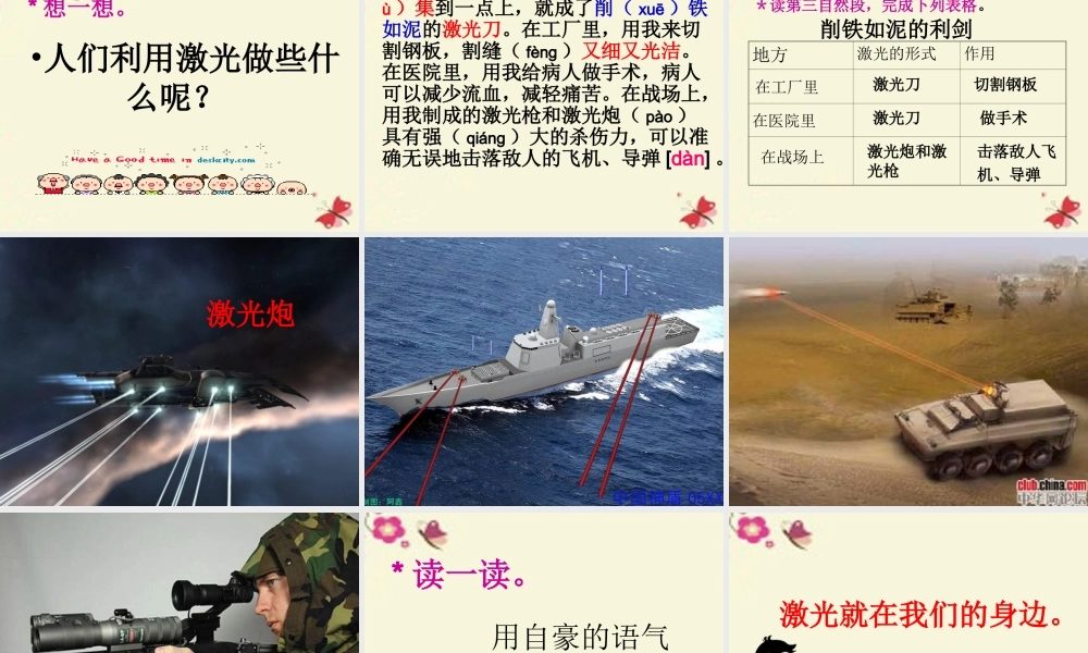 二年级语文下册 第4单元 13《激光的话》课件4 语文S版-语文S版小学二年级下册语文课件