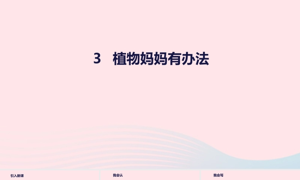 二年级语文上册 课文1 3《植物妈妈有办法》教学课件 新人教版-新人教级上册语文课件