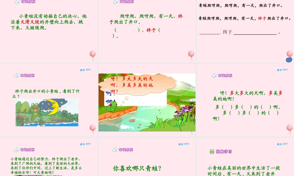 二年级语文下册 第八单元 第20课《两只青蛙》课件 湘教版-湘教版小学二年级下册语文课件