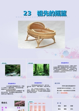 二年级语文下册 第八单元 课文7 23 祖先的摇篮教学课件 新人教版-新人教版小学二年级下册语文课件