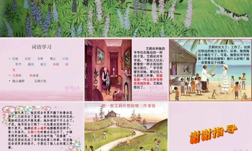 二年级语文下册 课文1 3 花婆婆教学课件 西师大版-西师大版小学二年级下册语文课件